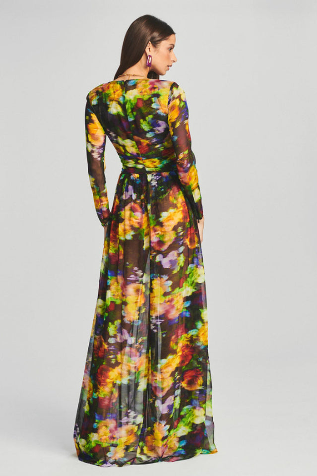 Carolina Floral Print Slits Dress | Dress In Beauty