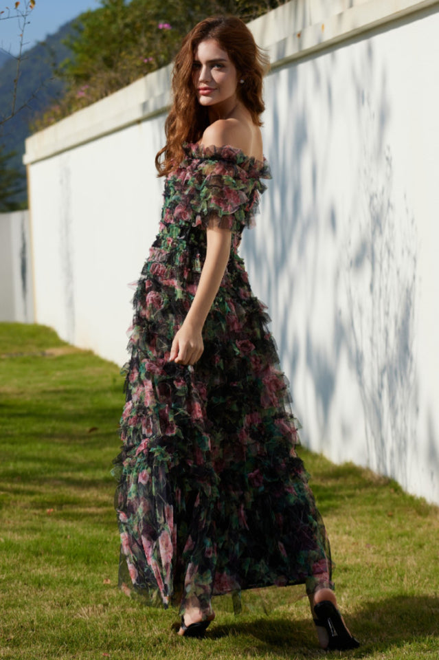 Nola Ruched Floral Maxi Dress | Dress In Beauty
