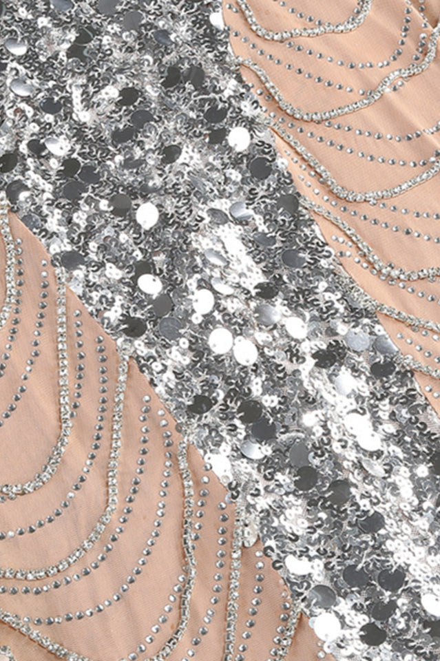 Halterneck Sequin Crystal Embellished Gown | Dress In Beauty