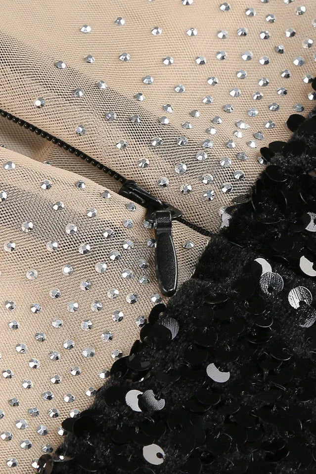 Sequin feather mini dress - View 8 | WEUXS