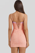 Harper Sorbet Lace Trimmed Mini Dress | Dress In Beauty