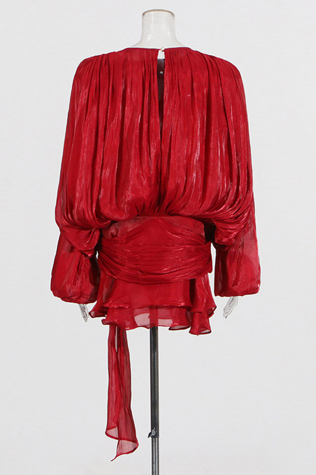 Beryl Pleated Ruffle Hem Mini Dress | Dress In Beauty