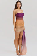 Ombre Mesh Strapless Mini Dress | Dress In Beauty