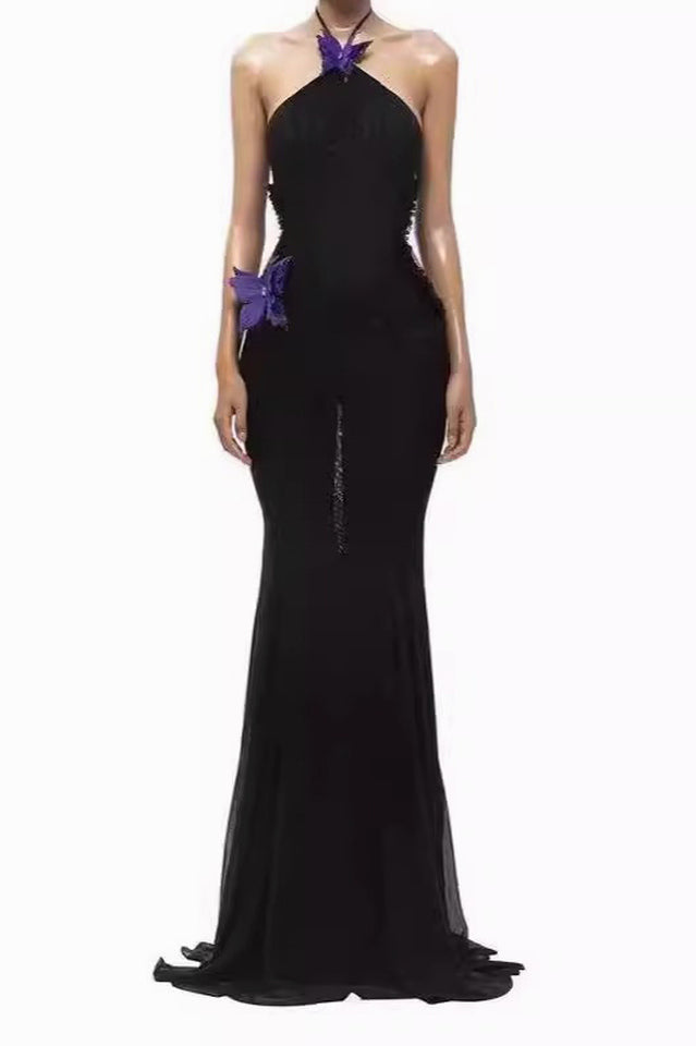 Butterfly Slip Halterneck Dress | Dress In Beauty