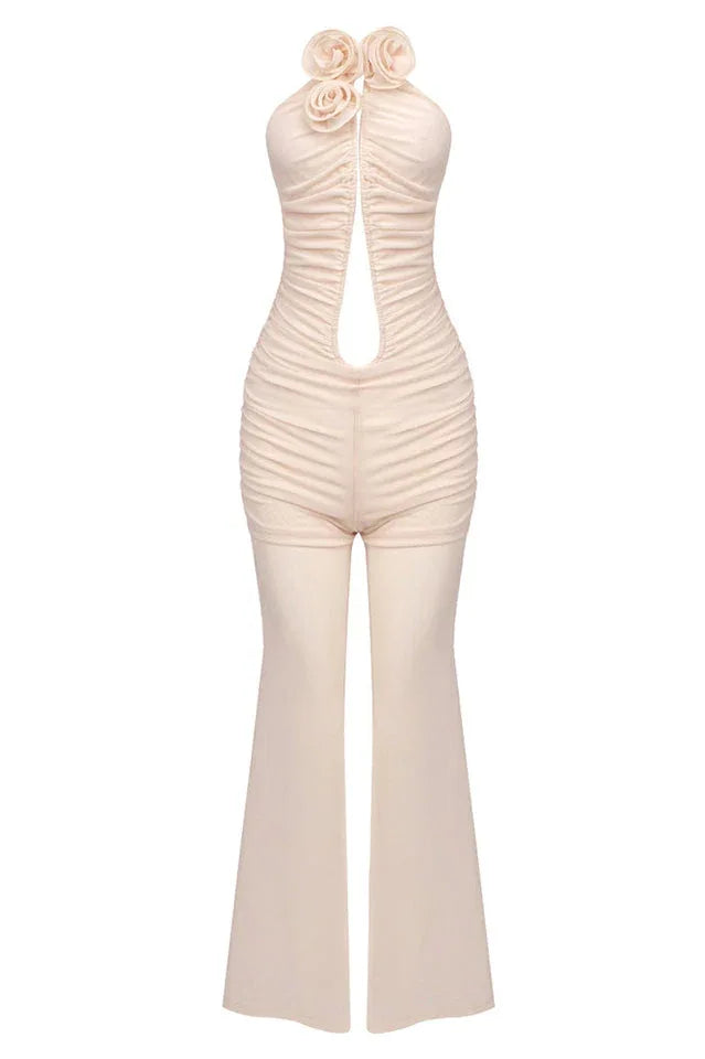 Vissarion 3D Flower Pleat Jumpsuit - WEUXS