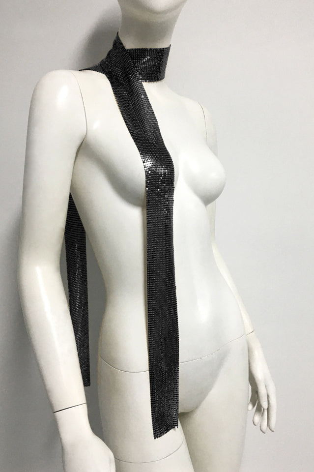 Tassel Metal Neck Tie Scarf | Dress In Beauty
