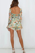 Flora Shirred Sleeves Romper | Dress In Beauty