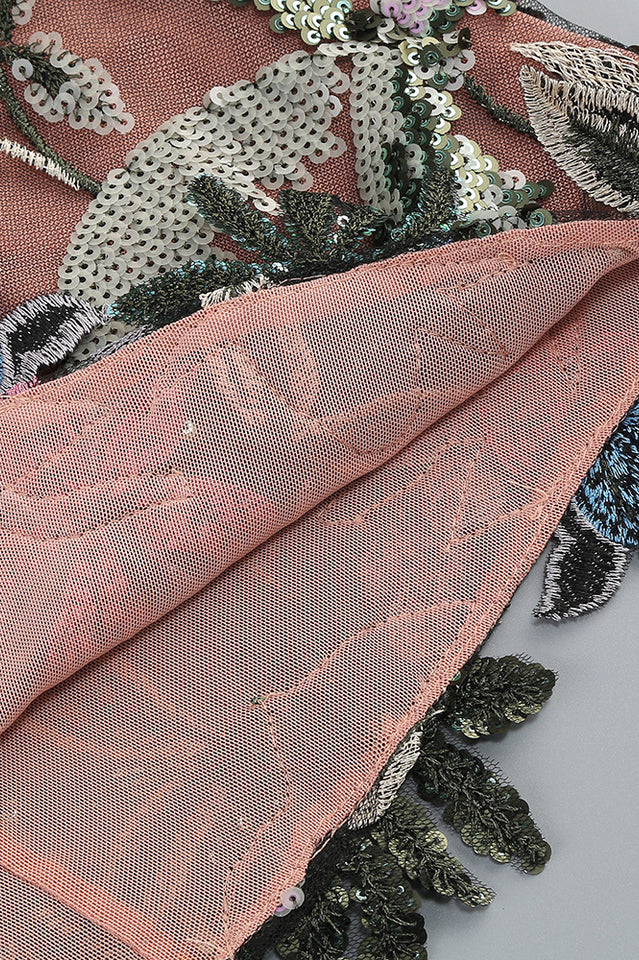 GÉRALDINE Sequin Embellished Embroidery Dress | Dress In Beauty