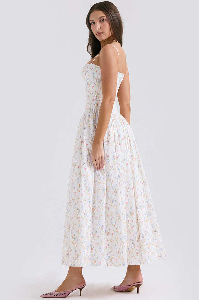 Isabella White Cotton Sundress | Dress In Beauty