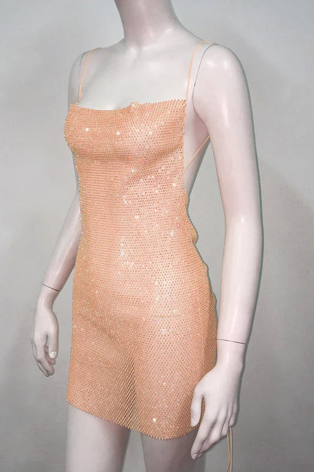 Nancy Glitter Mini Dress - WEUXS