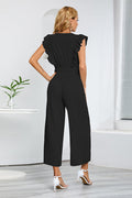 V-Neck Pleats Belted Jumpsuit | Dress In Beauty