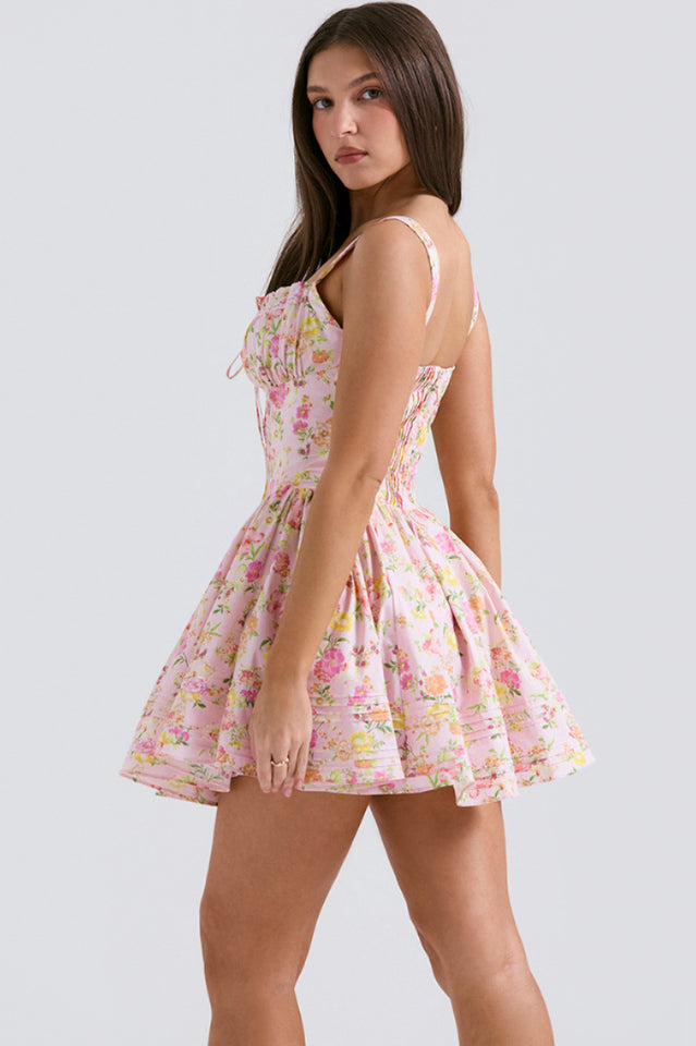 Natassia White Cotton Mini Dress | Dress In Beauty