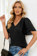 V-Neck Flutter Sleeve Top | Dress In Beauty