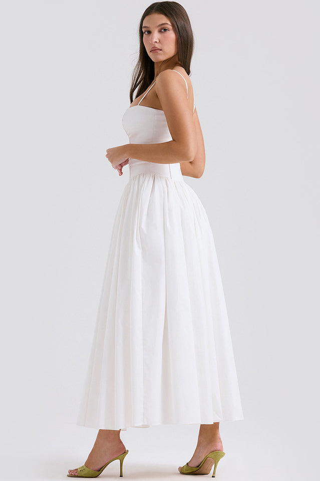 Isabella White Cotton Sundress | Dress In Beauty