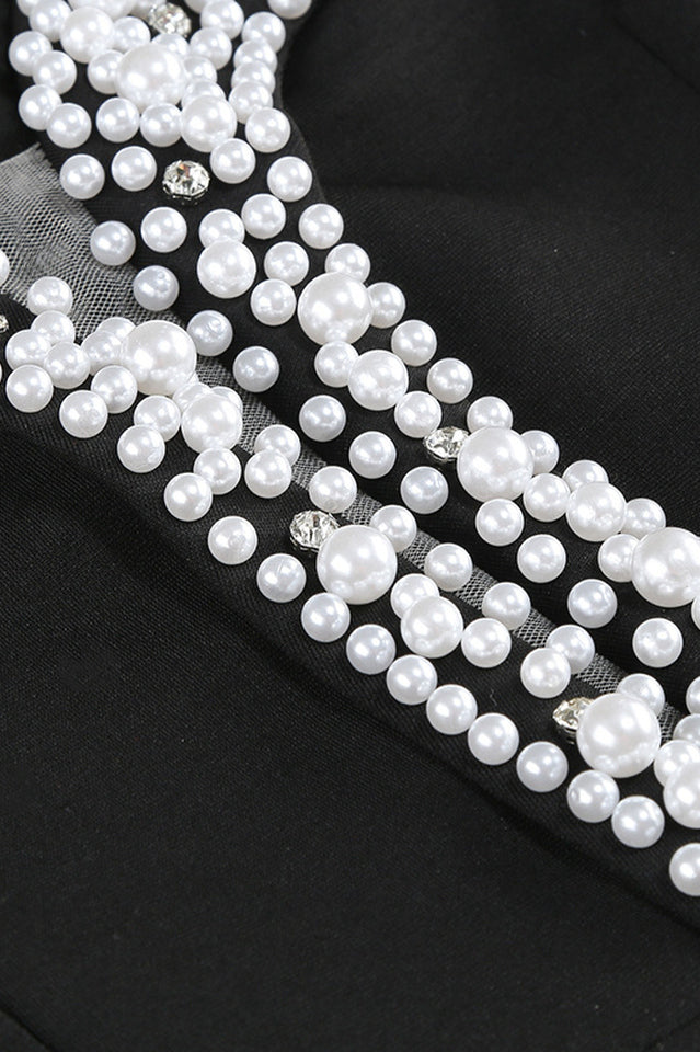 Halter Pearl Crystal-Trim Gown | Dress In Beauty