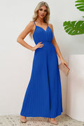 V Neck Pleated Jumpsuit | Dress In Beauty