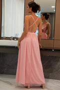 Sequined Backless Tulle Evening Prom | Dress In Beauty