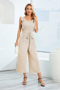Frill Sleevless Calf Length Jumpsuit | Dress In Beauty
