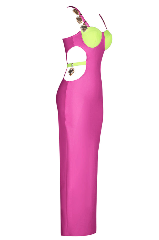 Strappy Metal Trim Cut Out Maxi Dress | Dress In Beauty