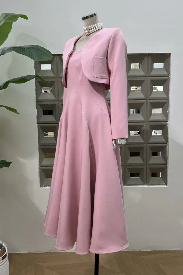 Women's midi dress and jacket set - View 8 | WEUXS