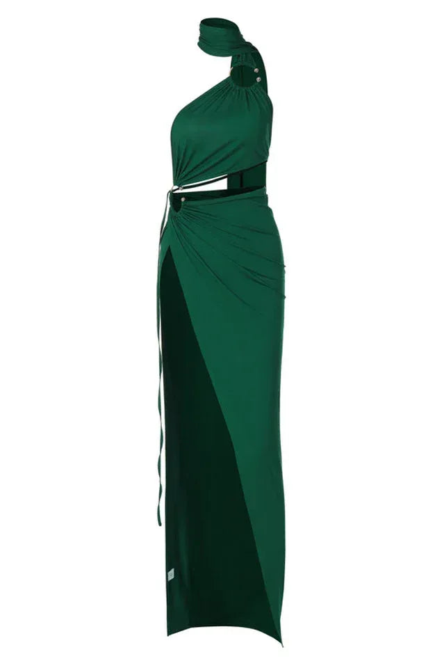 Asymmetrical Cut Out Maxi Dress - View 14 | WEUXS