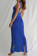 Tassel Hem Crochet Knit Cover Up Dress | Dress In Beauty