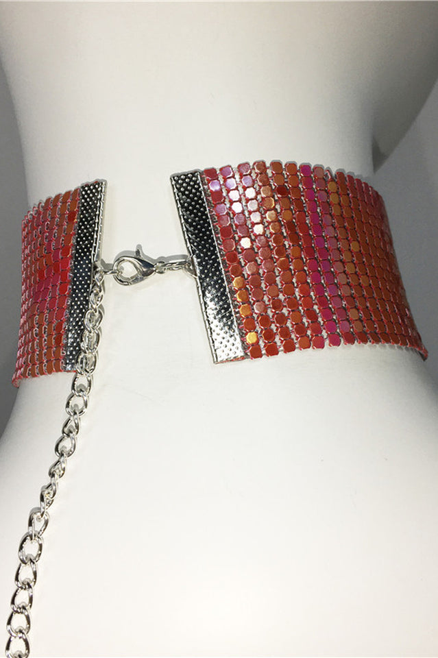 Punk Metal Sequin Necklace | Dress In Beauty