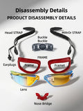 Adult anti-fog swimming goggles with adjustable strap and mirrored lenses - View 25 | WEUXS
