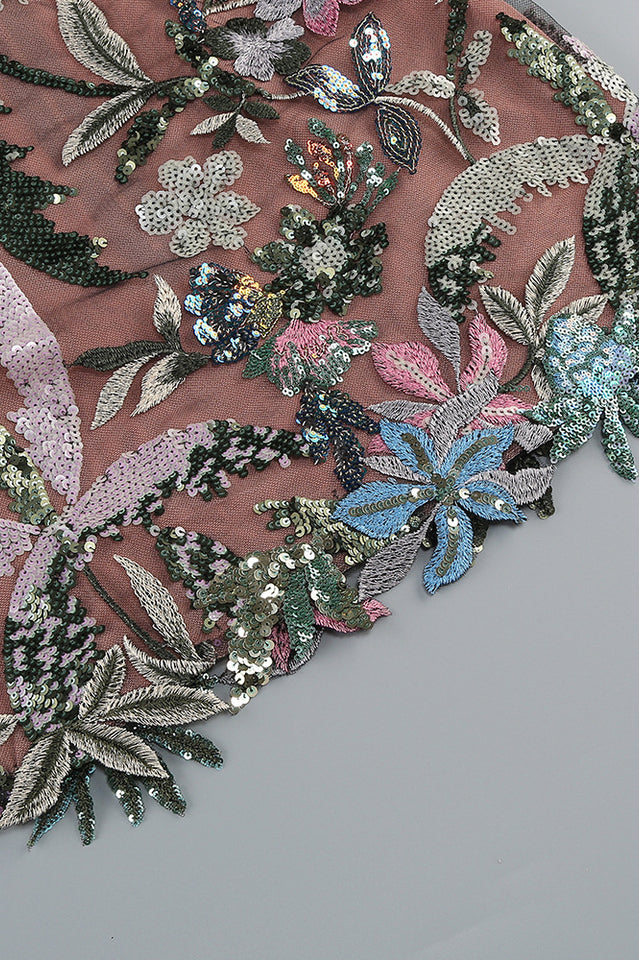 GÉRALDINE Sequin Embellished Embroidery Dress | Dress In Beauty