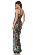 Kamames Strapless Floral Sequined Maxi Dress | Dress In Beauty