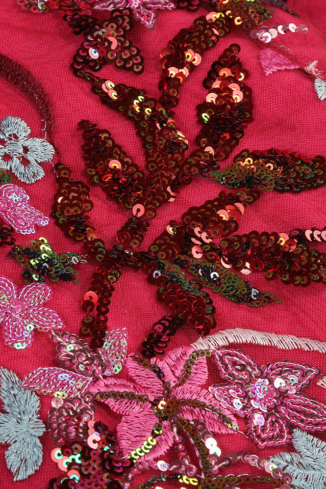 Buz Sequin Flower Embroidery Maxi Dress | Dress In Beauty