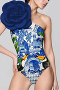3D Flower One Piece Swimsuit & Skirt Set | Dress In Beauty