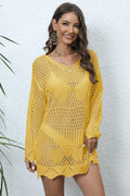 Long Sleeve Hollow Out Cover Up | Dress In Beauty