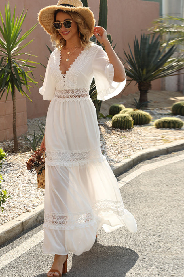 Chic White Boho Dress | Dress In Beauty