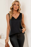 V Neck Silk Vest Top | Dress In Beauty