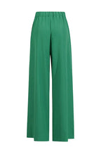 Elegant wide leg pants set with draped cape sleeves and keyhole halter neckline in Duchess Satin fabric - View 16 | WEUXS