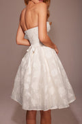 Strapless Corset Floral Jacquard Mini Dress | Dress In Beauty