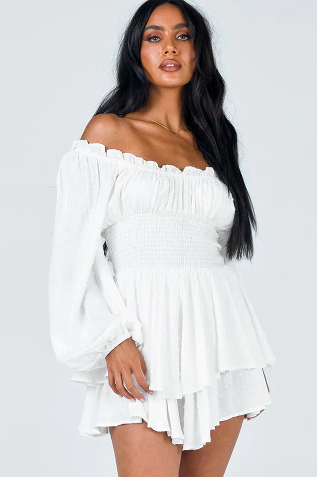Tiered Swing Skater Romper | Dress In Beauty