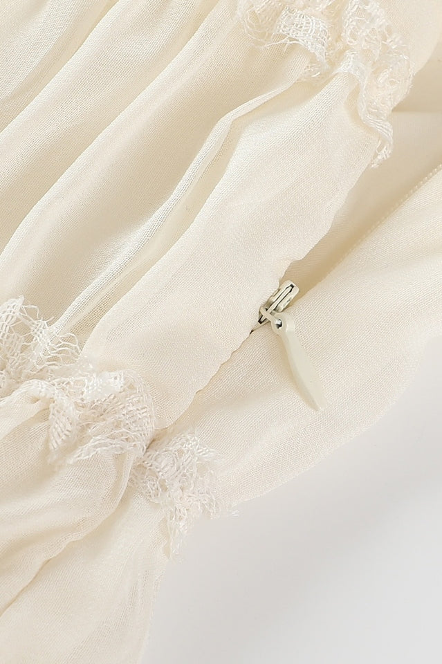 Ruffle Tunnel Gown in Cloud | Dress In Beauty