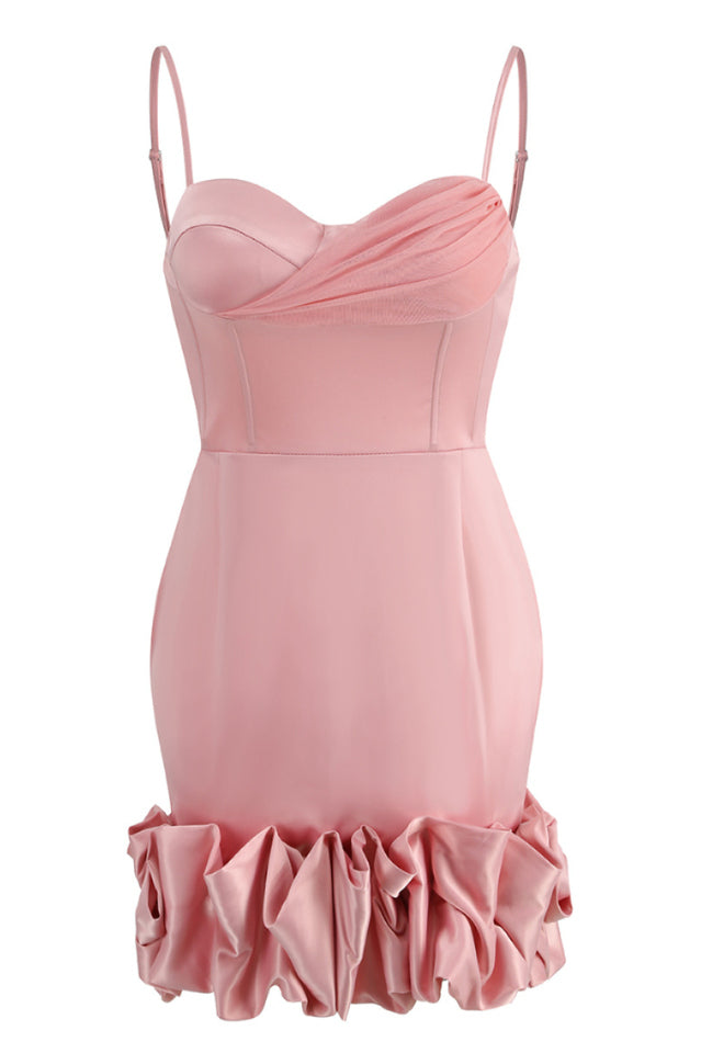 Draped Ruffle Mini Bustier Dress | Dress In Beauty