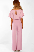 Wide Leg Jumpsuit with Tie Waist - View 14 | WEUXS