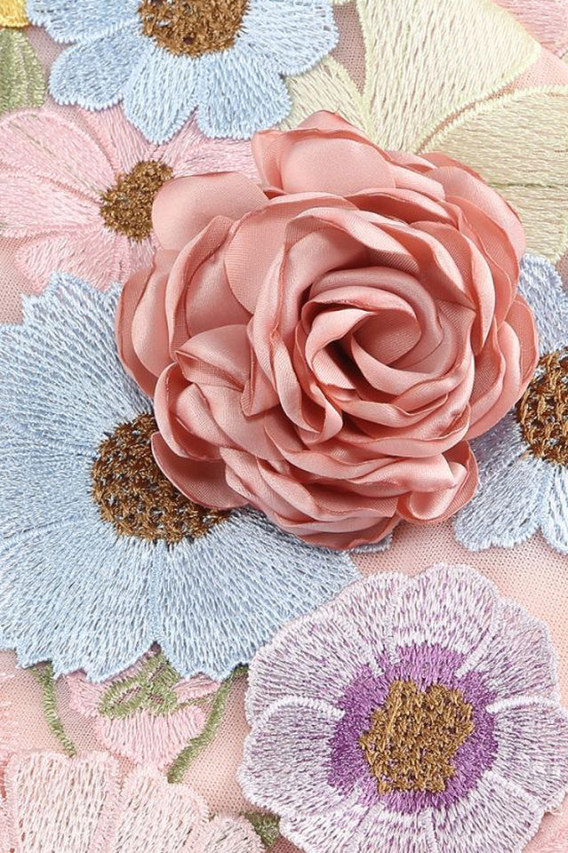 Floral 3D Embroidery Tube Mini Dress | Dress In Beauty