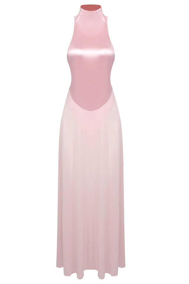 Halter Sheer Flared Dress | Dress In Beauty