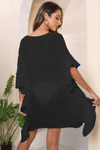 Ruffle Loose Beach Cover Up Dress - WEUXS