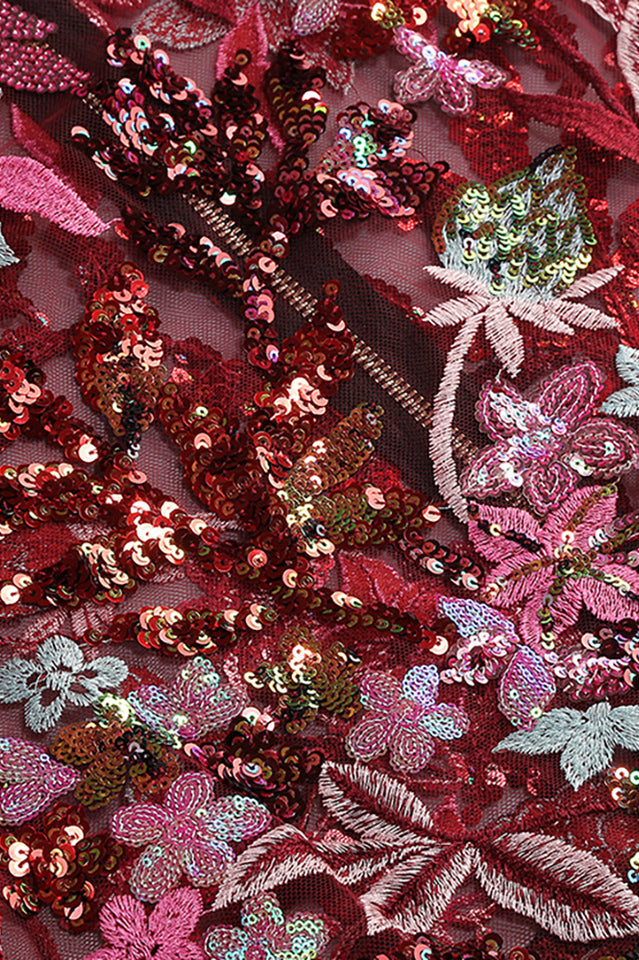 Kamames Strapless Floral Sequined Maxi Dress | Dress In Beauty