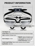 Adult anti-fog swimming goggles with adjustable strap and mirrored lenses - View 26 | WEUXS