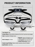 Adult anti-fog swimming goggles with adjustable strap and mirrored lenses - View 26 | WEUXS
