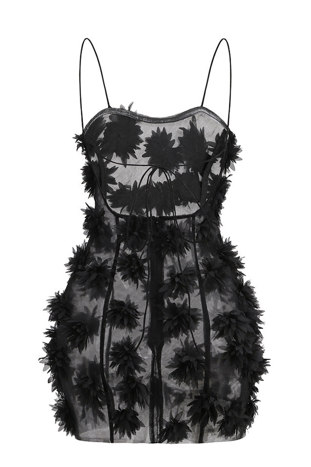 Floral Detail Mesh Dress | Dress In Beauty