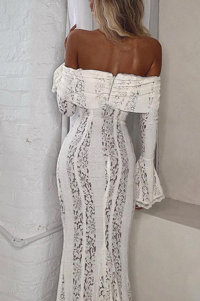 Belle Floral Lace Off Shoulder Maxi Dress | Dress In Beauty