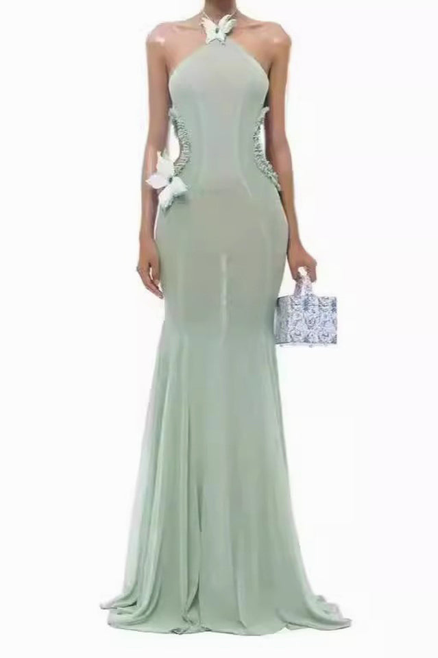 Butterfly Slip Halterneck Dress | Dress In Beauty